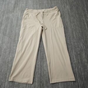 Mondetta Pants Women Performance +Luxury Pull On Pockets Beige 2XL 35x24.25